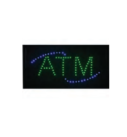 LED Sign: Green ATM 4 Functions